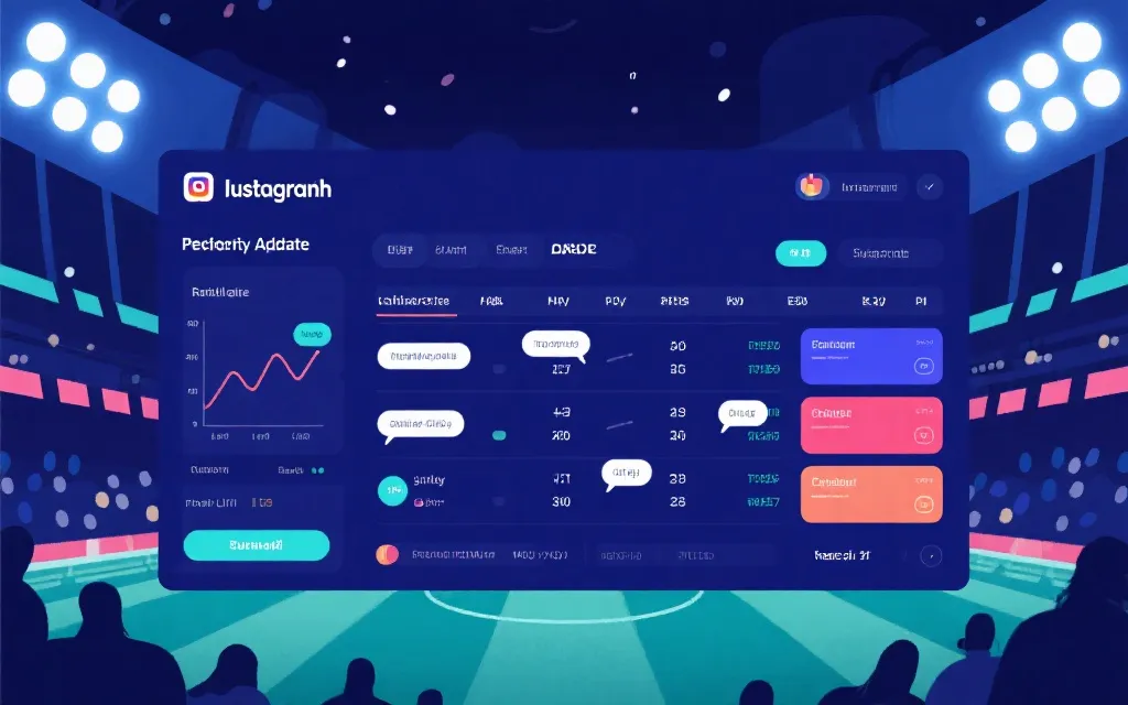 社交媒体上滚动更新的比分预测榜单界面与球迷评论，热闹的互动氛围